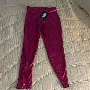 PrettyLittleThing Metallic Pink Pants